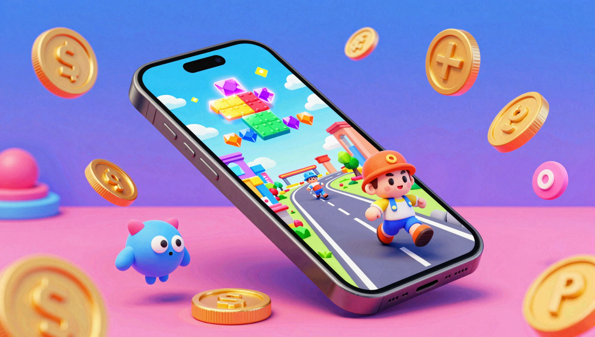 Tile Puzzle poster art used as a cover image for a guide to mobile games that fit five-minute breaks at work